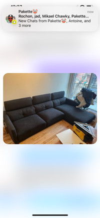 Black sectional couch(I offer free delivery!)
