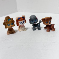 Chic Dolls Figures Dogs Puppies 2007 Barbie Doll Pets Lot Of 4 B