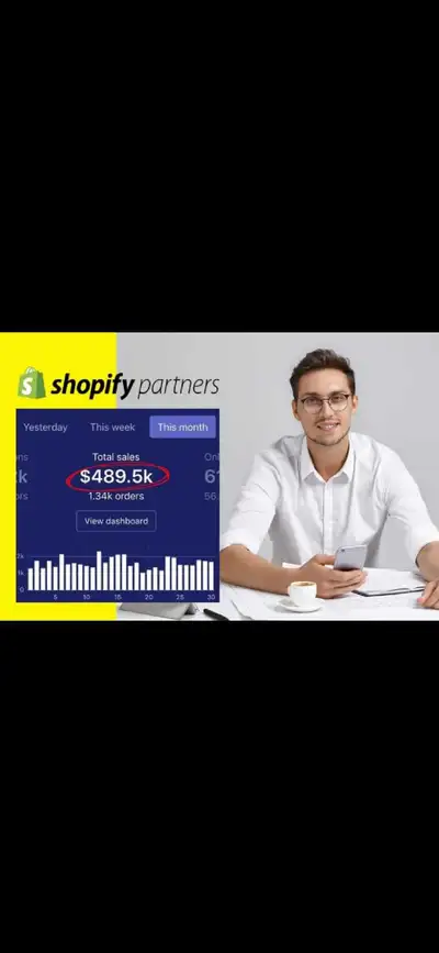 Make you 4 Figure Shopify Website or Dropshipping Store, View more