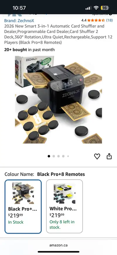 I'm selling a Zehnox 3-in-1 automatic card shuffler and dealer, perfect for game nights! This progra...