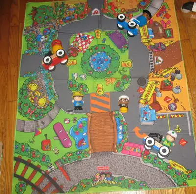 great playmat for kids with several vehilces and people - from a smoke free environment