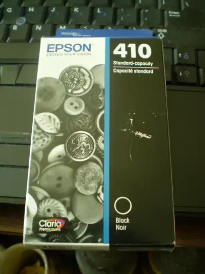 NO TEXT. RETIRED AND NO CELL PHONE . EPSON PRINTER cartridges. Factory standard black in box. $15 Fa...