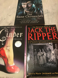 Books LOT of 3 Horror Jack The Ripper,Bane Chronicles & Cinder