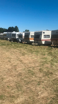 Camper trailers living park storage hunt camp party bunk office 