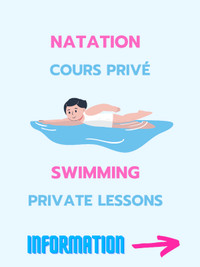 Cours de natation privé/ private swimming lessons