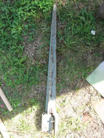 TWO NEW STEEL SPIKE 4 BY 4 POST SUPPORTS, View more