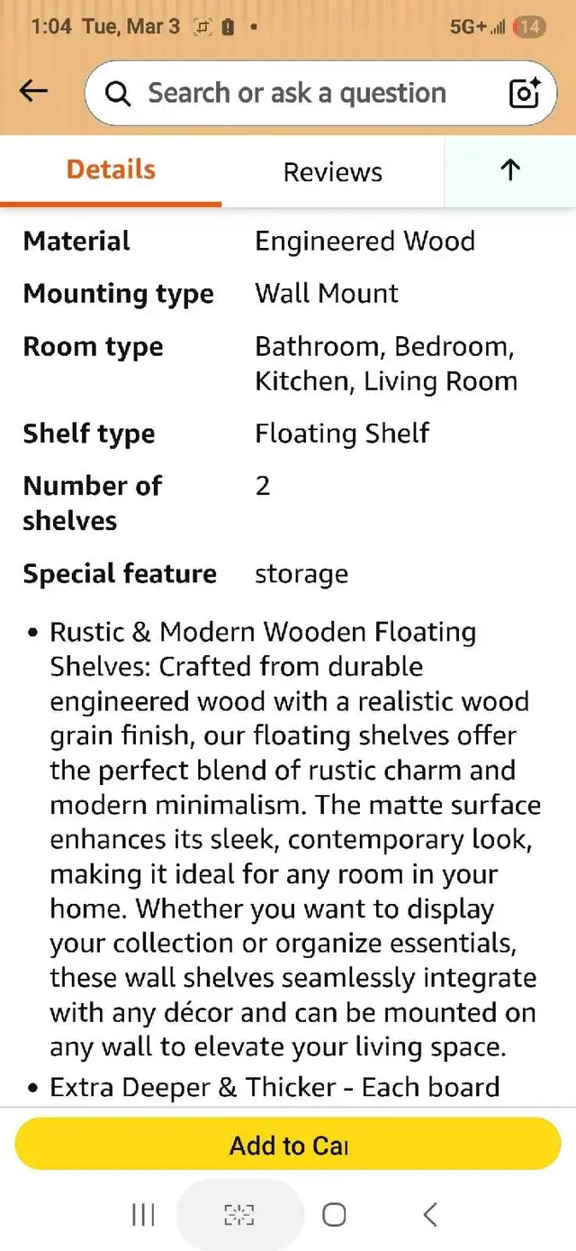 Deep Rustic Wooden Wall Shelves - Extra Deeper & Thicker Wall Mo in Home Décor & Accents in Markham / York Region - Image 10