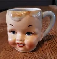 Vintage SHAFFORD hand painted Baby Doll Face Ceramic Cup