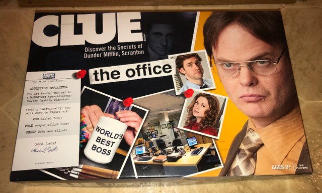 Clue THE OFFICE Board Game 100% Complete 9 collectible Tokens in Toys & Games in St. Catharines