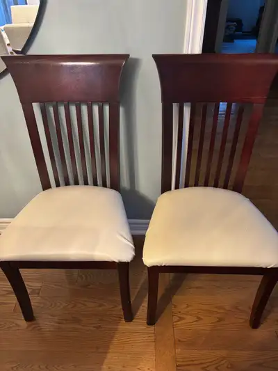 solid wood dinning chairs (6) , View more