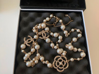 CHANEL LONG NECKLACE PEARL