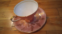 Pink Aynsley Teacup and Saucer