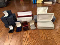 Jewelleryand watch display boxes, assorted sizes, lot of 31 boxe