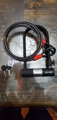 Scooter / Bike Lock, Good for 2 Bikes with Cable Heavy Duty