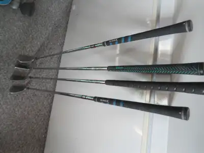 FOUR LEFT HANDED GOLF IRONS, View more
