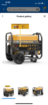 Brand New fireman 4550W Generator for sale.