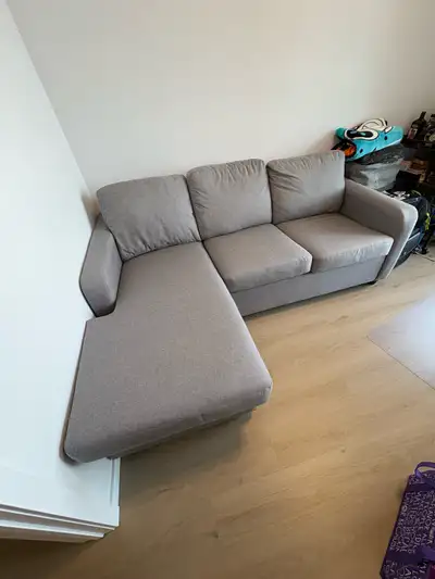 Grey  Sofa Bed with footstool, View more