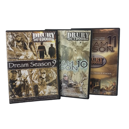 Lot of 3 Hunting DVDs Drury Outdoors Dream Season 9, 10, 11