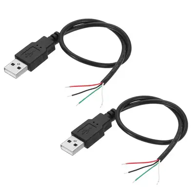 10x available USB 2.0 Micro USB Power Cable – 4 Pin, 5V 3A, 30cm (12") Specifications Color: Black M...