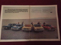 1970 Chevelle Lineup w/SS 454 Coupe Double Page Original Ad