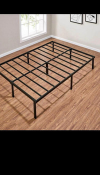 Black steel bed frame (double)