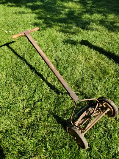 Vintage reel mower, View more