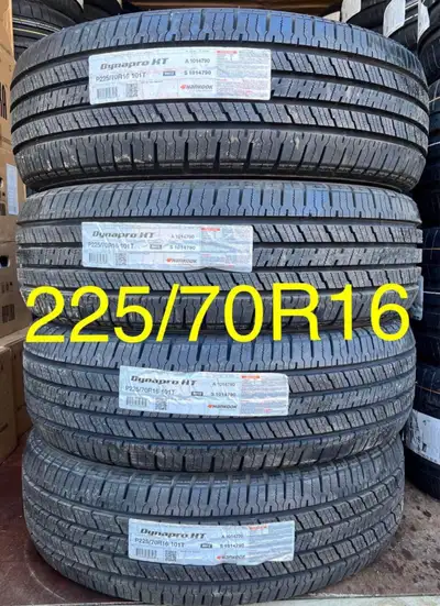 225/70R16 Hankook DynaPro H/T (115,000KM) ***** 4 BRAND NEW TIRES / NO RIMS ***** BRAND: HANKOOK MOD...