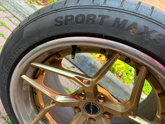 All 4 rims plus tires 3 peace brixton foraged rims. in Tires & Rims in Mississauga / Peel Region - Image 9