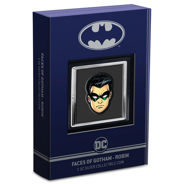 ROBIN FACES OF GOTHAM 2022 SILVER COIN in Arts & Collectibles in Oshawa / Durham Region - Image 2