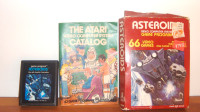Asteroids Atari 2600. Cartridge Catalog Box. 1981 Retro gaming.