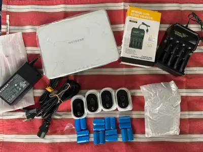 Arlo Netgear HD VMC3030 Wireless Home Security Camera System. x4, View more