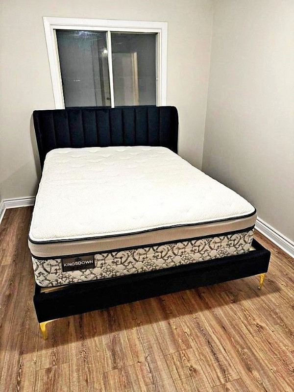 Sale on Bed With Optional Mattress|| Pillows FREE. in Beds & Mattresses in Trenton - Image 2