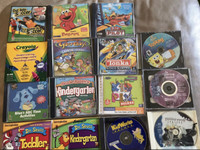 15 cd rom children’s software discs. Games and learning software
