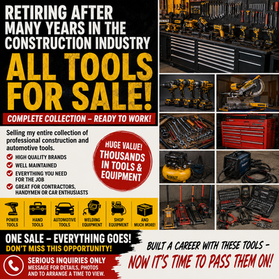 Table saw, miter saws, miter table , ladders, small scaffold, dewalt battery operated saws and drive...