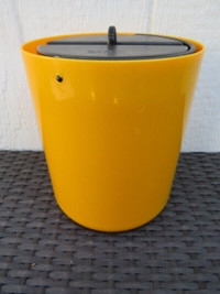 Vintage 1980s Bodum yellow ice bucket  canister plastic