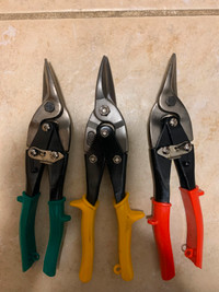 Left, Right and Straight Cut Aviation Snips, Locking Latch Snips