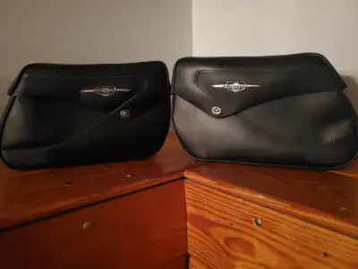 Suzuki Boulevard saddlebags for sale. The are advertised on FortNine website for $1160. The reflecto...