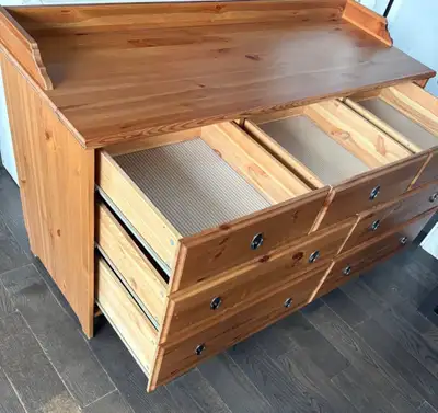 deliver great wood dresser / changing table , View more