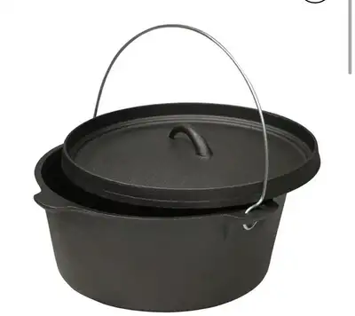 LOOKING FOR A CAST IRON  DUTCH OVEN WITH CAST IRON LID, View more