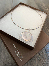 Silpada Silver Circle Pendant Necklace