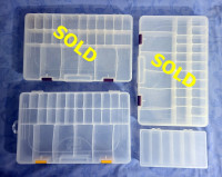 Divided Compartments Plastic Storage Organizer Container - $10ea
