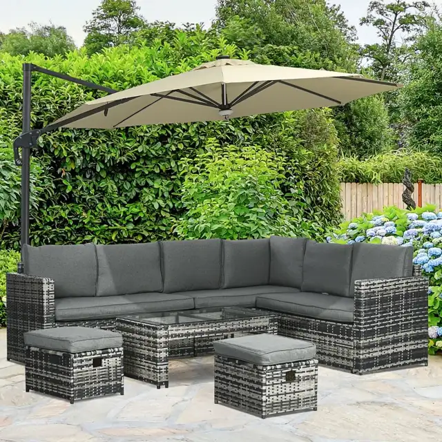 8 seater sofa, 6 Piece Rattan Garden Furniture Set in Couches & Futons in Markham / York Region - Image 8
