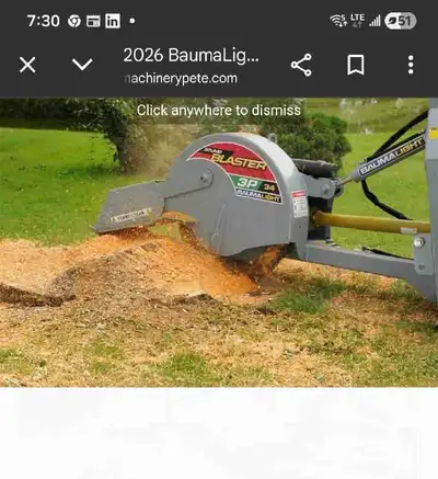 In search of a 3 point hitch Baumalight 3P34 pto stump grinder. Must be in excellent condition