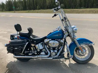 2004 Harley Davidson Heritage Softail. 96 cubic inch engine. 18 “ ape hangers, Bassani pipe. 79,000k...