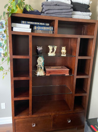 Large solid wood book shelf