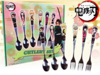 Demon Slayer Set of 6 Stainless Steel Cutlery 16cm Japan Toreba