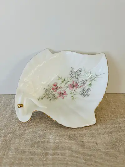 TRINKET DISH-PIN-JEWELRY-RING-BONE CHINA-VINTAGE, View more