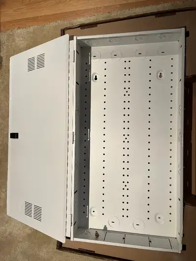 NEW: Leviton Structured Media Enclosure with Cover, 28in Metal, View more