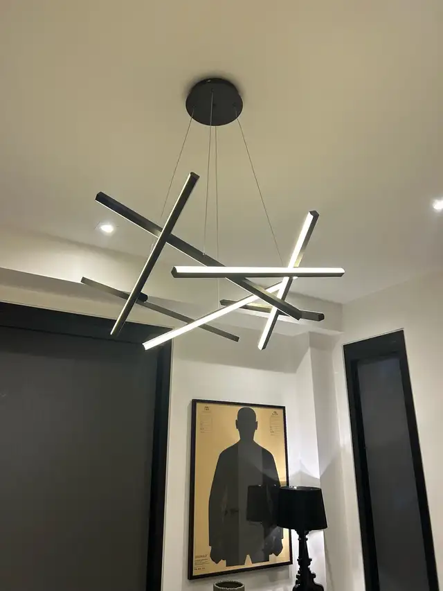 Modern linear LED rod chandelier  in Indoor Lighting & Fans in City of Toronto - Image 3