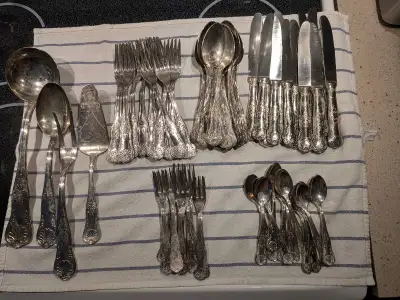 Silver Plated Flatware Set, View more